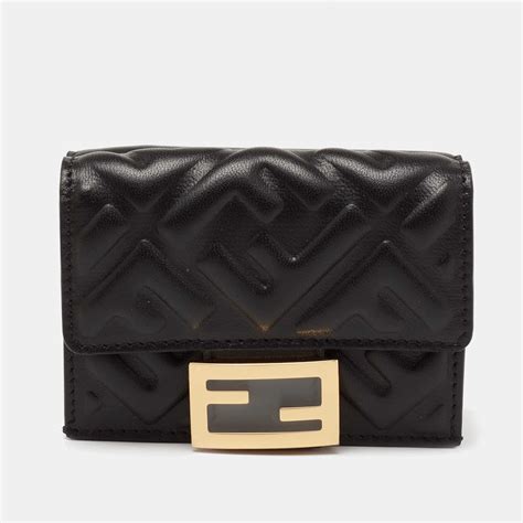 black fendi wallet|fendi wallet vintage.